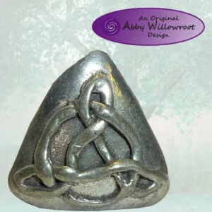 Pewter talisman with interlocking Celtic knot design